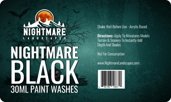 Nightmare Black Paint Wash 30ml