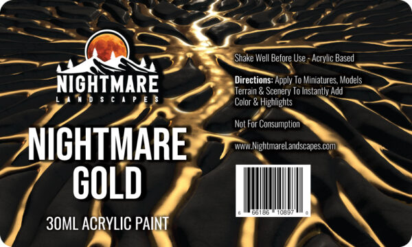 Nightmare Gold Miniature Acrylic Paint 30ml
