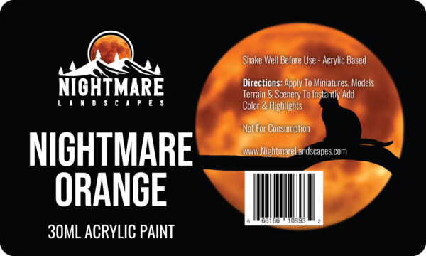 Nightmare Orange Miniature Acrylic Paint 30ml
