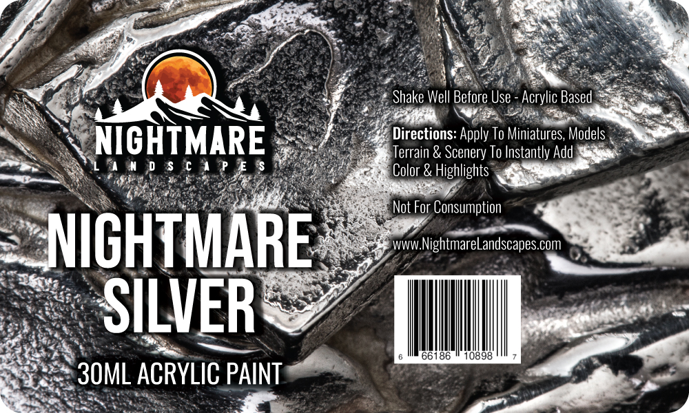 Nightmare Silver Miniature Acrylic Paint 30ml