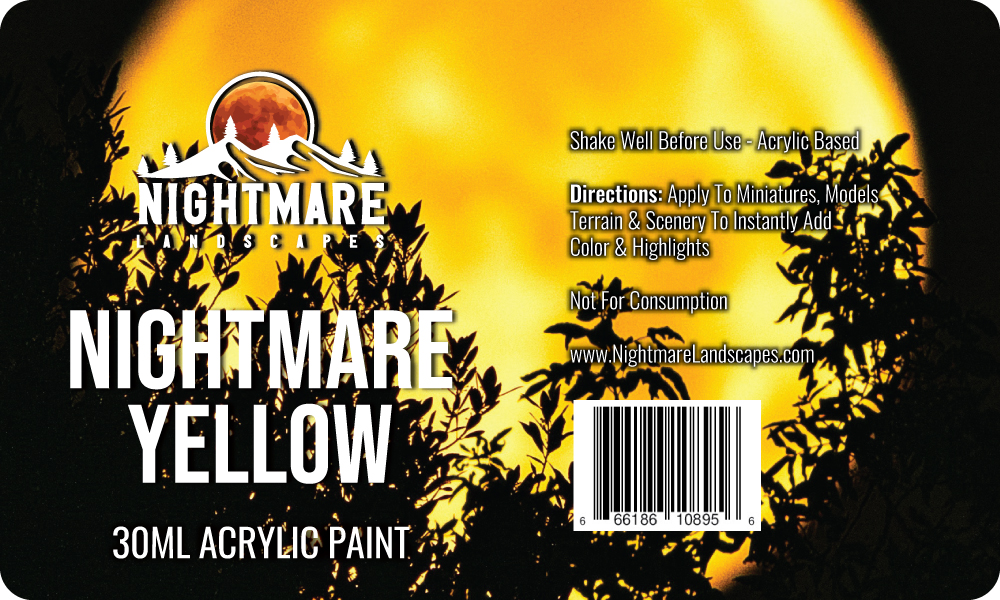 Nightmare Yellow Miniature Acrylic Paint 30ml