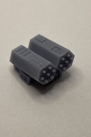 Twin Rocket Missile Launcher Weapons Miniature For Gaslands & Tabletop Games