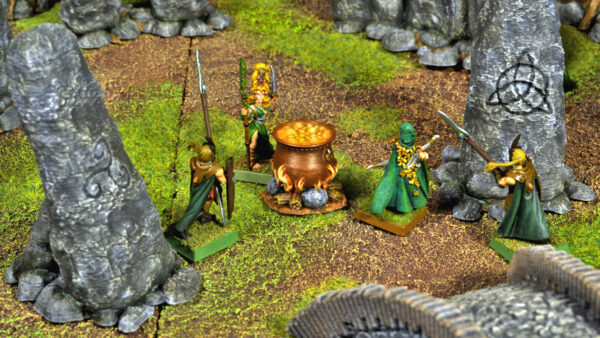 Demo Miniature Magical Druid Campfire Cauldron