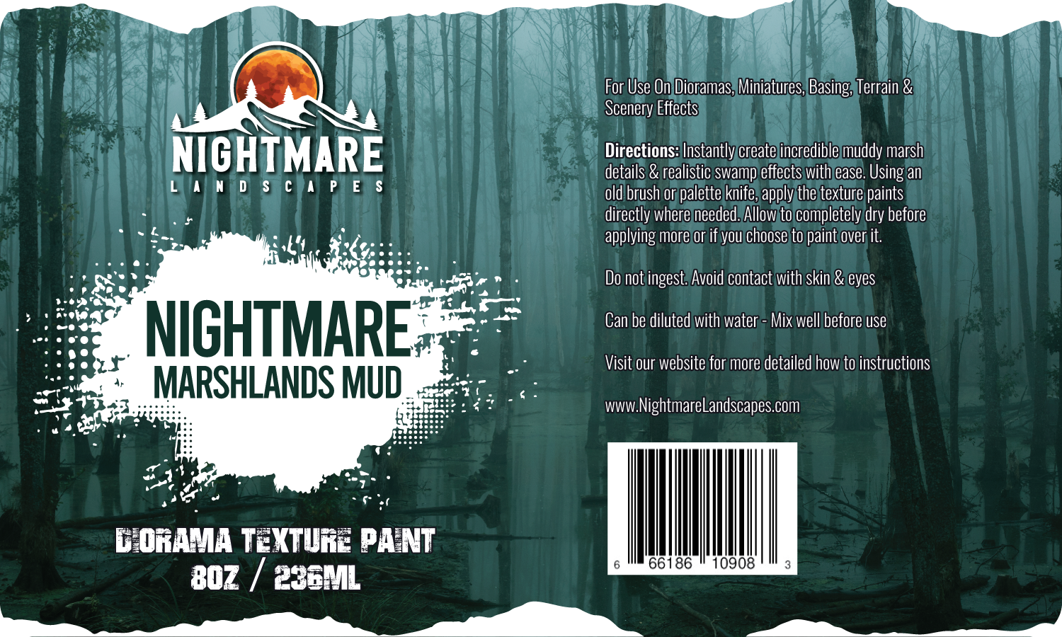 Nightmare Landscapes Marshlands Mud Effects Diorama Texture Paint 8oz